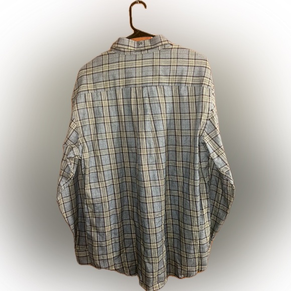 Vintage Y2K NWT ARROW HERITAGE TWILL Mens L Gray/Brown Plaid Button-Up Shirt - Picture 2 of 10
